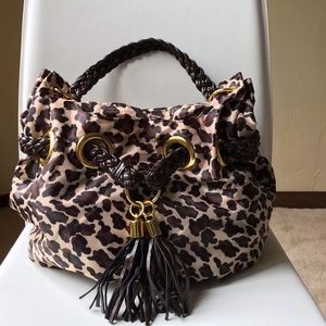 Braciano Animal Print Tassle Handbag